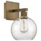 Access Lighting Port Nine Burgundy, Burgundy LED Wall Sconce, Antique Brushed Brass Finish, Seeded Glass 63145LEDDLP-ABB/SDG - alternate 9